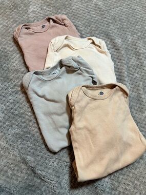 Small Story Baby Onesie Bundle - Blush, Cream, Light Gray